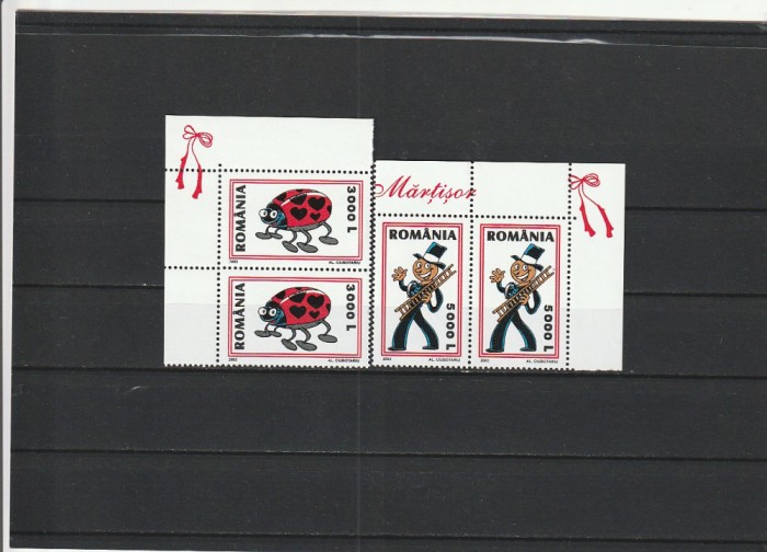 ROMANIA 2003 LP 1602 MARTISOR PERECHE MNH NESTAMPILATA