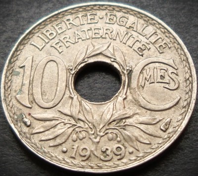 Moneda istorica 10 CENTIMES - FRANTA, anul 1939 * cod 882 - excelenta foto
