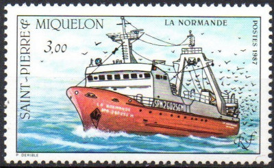 C4345 - St.Pierre si Miquelon 1987 - Navigatie neuzat,perfecta stare foto