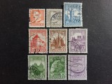 Danemarca - Lot 9 timbre gravate, seria "Kongerige i 1000 &Aring;r" și uzuale (1953) obliterate -A583