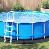 vidaXL Folie de bază pentru piscină Neagră &Oslash; 428 cm, din material textil nețesut, rotundă.