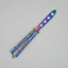 Cutit fluture Butterfly, Balisong 21.50 cm, fade, fara tais, de antrenament, model ovale