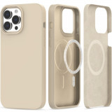 Husa Tech-Protect Silicone MagSafe pentru Apple iPhone 13 Pro Beige, Silicon, Carcasa