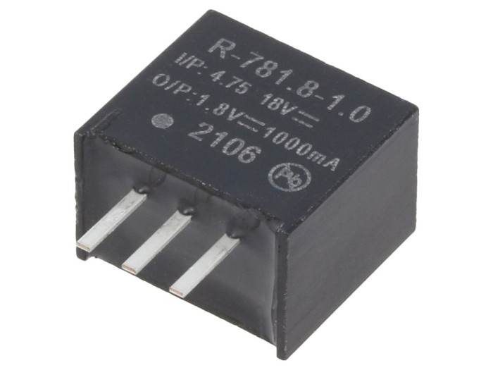 Convertor DC/DC 1,8V 1A SIP3
