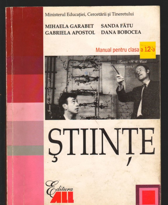 C9306 STIINTE. MANUAL CLASA A 12- a - MIHAELA GARABET, SANDA FATU, APOSTOL