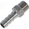 Conector filetat ştuţ PNEUMAT R 1/8 exterior, 30mm, max. 10bar, oţel AISI 316