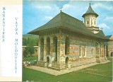 Carte postala-SUCEAVA-BISERICA MANASTIRII Vatra Moldovitei, Circulata, Fotografie