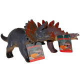 Cumpara ieftin Up int&#039;l - Set 2 figurine dinozauri din cauciuc, Triceratops si Stegosaurus, 32-34 cm