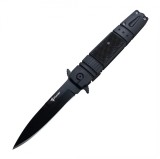 Briceag militar Foxter, lama pliabila, 22 cm, clema agatare, negru