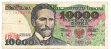 Bancnota Polonia 10000 Zloti 1988 P-151, Seria 7863046