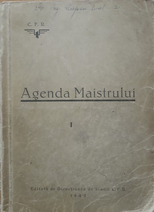 AGENDA MAISTRULUI CFR VOL 1, 1942