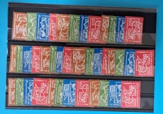 TIMBRE ROMANIA LP541/1962-Cosmonautica in slujba pacii - LOT 10 de serii simple-MNH