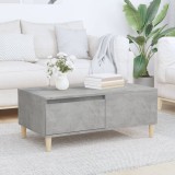 vidaXL Măsuță de cafea, gri beton, 90x50x36,5 cm, lemn compozit