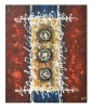 Tablou abstract pictat manual, Compozitie abstracta 10, 60x50cm ulei pe panza in relief efect 3D, gata de agatat pe perete
