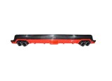 Ornament difuzor spoiler bara spate negru cu rosu universal cu ornament toba crom