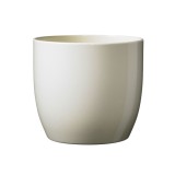 Masca ghiveci Basel, rotunda, ceramica, crem, D 19 cm