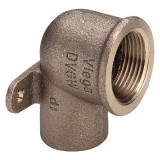 Cot bronz suport perete, interior-interior, 18 mm x 3/4&quot;, 90 grade