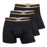Cristiano Ronaldo boxeri de bărbați 3pack CR7 Basic black gold strip - M