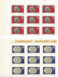 Romania, LP 646/1967, Centenarul monedei nationale, bloc de 9 timbre, MNH