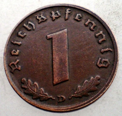 2.460 GERMANIA 1 REICHSPFENNIG 1937 D foto