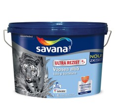 Vopsea superlavabila Savana Ultra Rezist cu Inteligent Particles, Baie si Bucatarie, Alb foto