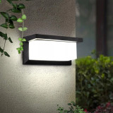 Aplica de gradina, montare perete, LED E27, IP44, negru mat, 25.5 x 12.5 cm, masterLED