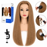 Cap de antrenament coafură cu bust Maxi 100% păr natural 65 cm - manechin profesional