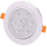 Spot LED Techstar&reg; THD, Alb, Putere 9W, Culoare Lumina 3000K, CRI 80+, Radiator Aluminiu