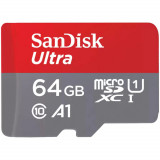 Card de memorie SanDisk Ultra microSDXC, 64GB, 140MB/s, A1 Class 10 UHS-I + SD Adapter A1 Ultra 140MB/s, 64 GB