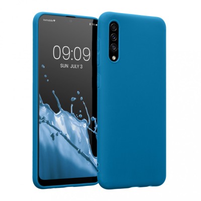 Husa Kwmobile pentru Samsung Galaxy A30s, Silicon, Albastru, 50194.224 foto