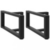 VidaXL Picioare pentru măsuță de cafea &icirc;n formă de T, 2 buc., negru, 70x25x(30-31) cm, oțel 4013016