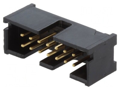Soclu IDC Tată 14-PIN 2x7 THT 2,54mm Aurit foto