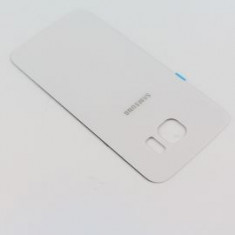 Capac baterie Samsung S6 G920F alb sticla carcasa AA foto