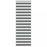 vidaXL Jaluzea tip zebra gri &icirc;nchis lățime țesătură 75,9 cm poliester