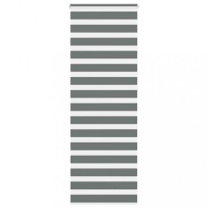 vidaXL Jaluzea tip zebra gri &icirc;nchis lățime țesătură 75,9 cm poliester