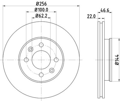Disc frana MITSUBISHI LANCER Sportback (CX) (2007 - 2016) KRIEGER 0950004054 foto