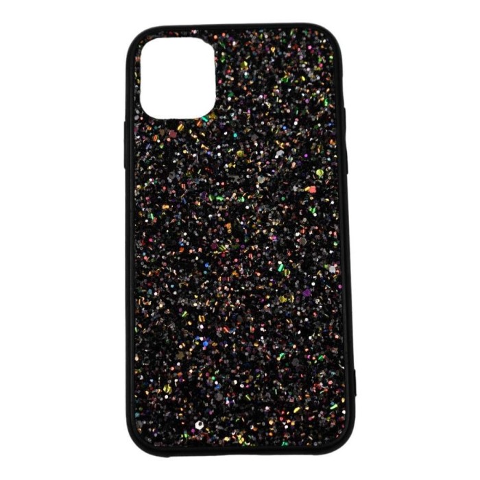 Husa de protectie pentru apple iphone se 2020 sparkling glitter tpu negru