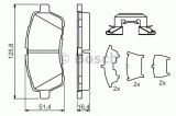 Set placute frana,frana disc FORD FIESTA VI (2008 - 2016) BOSCH 0 986 494 652