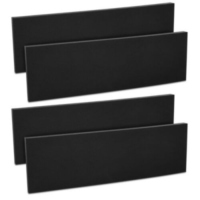 Set 4 Protectii perete autoadezive pentru usa auto 40 x 12 x 1.5 cm, Kwmobile, Negru, EVA, 46973.01 foto