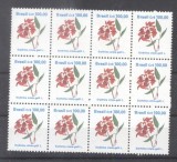 Brazil 1990 Flowers x 12 100Cr MNH DA.047, Nestampilat