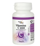 Vitamina c 1000mg cu zinc si d3 60cpr dacia plant