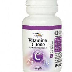 Vitamina c 1000mg cu zinc si d3 60cpr dacia plant