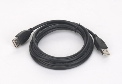 CABLU USB GEMBIRD prelungitor, USB 2.0 (T) la USB 2.0 (M), 1.8m, conectori auriti, negru, &amp;quot;CCP-USB2-AMAF-6&amp;quot; (timbru verde 0.08 lei) foto