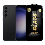 Folie de Protectie pentru Samsung Galaxy S23+, TEO, Sticla Securizata ESD, Margini Negre, Rezistenta la Zgirieturi, Antistatica, 0.35 mm, Transparenta