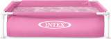 Cumpara ieftin Piscina cu cadru metalic pentru copii Mini Frame, Intex, 342 litri, 122x122x30 cm, roz