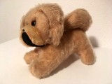 (x) Jucarie catel Pechinez (sau buldog) vechi, vintag, posibil Steiff, 11x14 cm