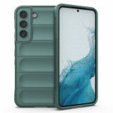 Husa pentru samsung galaxy s22 5g, antisoc, margini striatii, magic shield, green