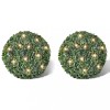 Arbuști de buxus artificiali, 35 cm, cu șir de LED-uri solare, 2 buc 270058