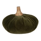 Cumpara ieftin Dovleac decorativ lemn natur textil verde VR 15x12 cm