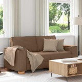 Gossi canapea cu 2 locuri, maro, 140 cm, material textil